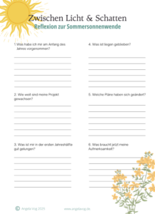 Frühlingserwachen Sommersonnenwende - Journaling