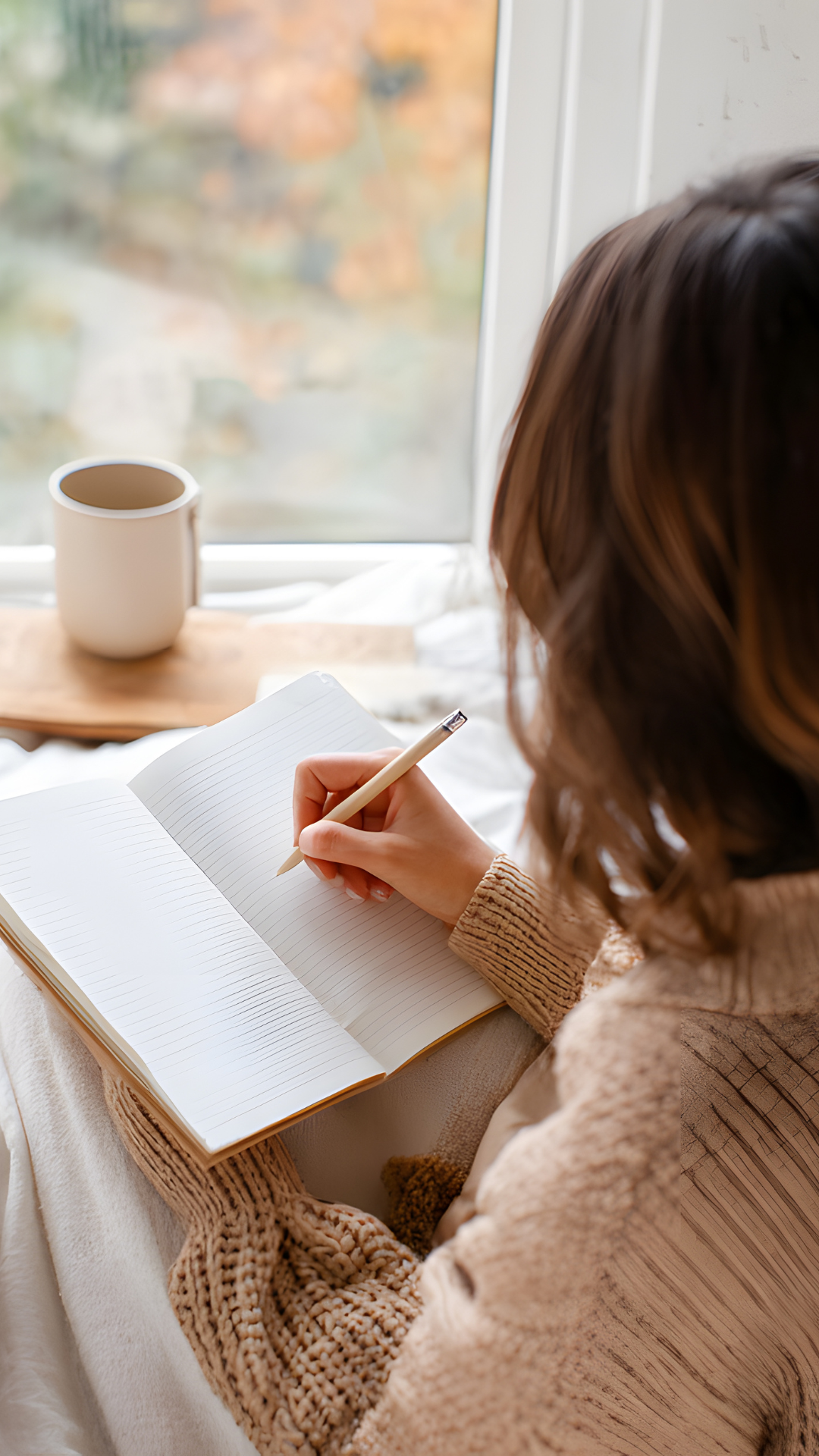 Journaling im Alltag - Frau am Fenster
