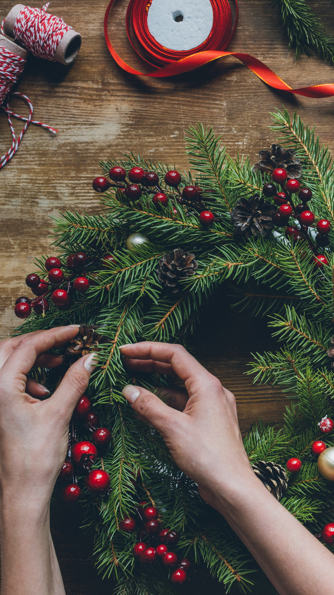 Yule feiern: Kränze binden
