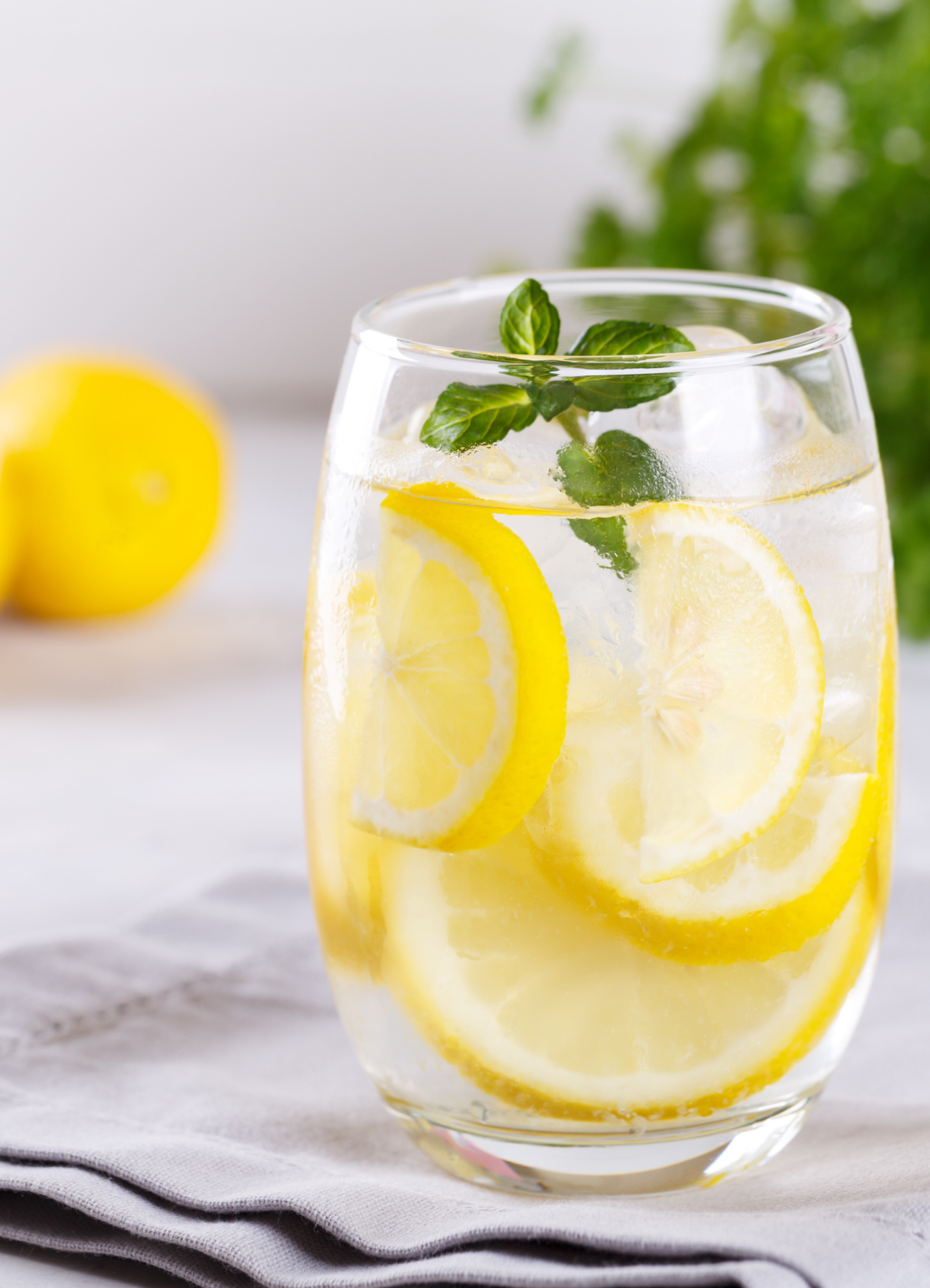 Sommerstimmung zu Hause - Wasser mit Minze und Zitrone